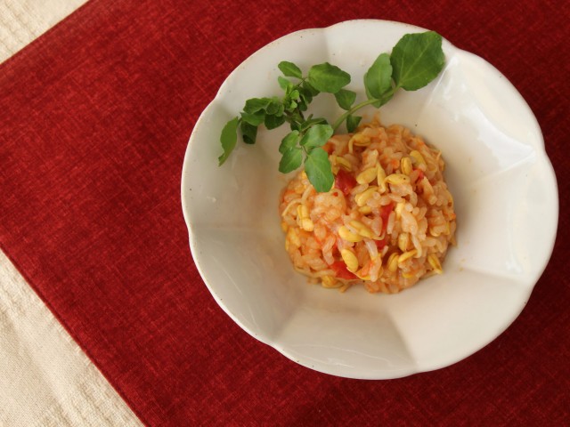 もやしレモンとトマトのチーズライス
