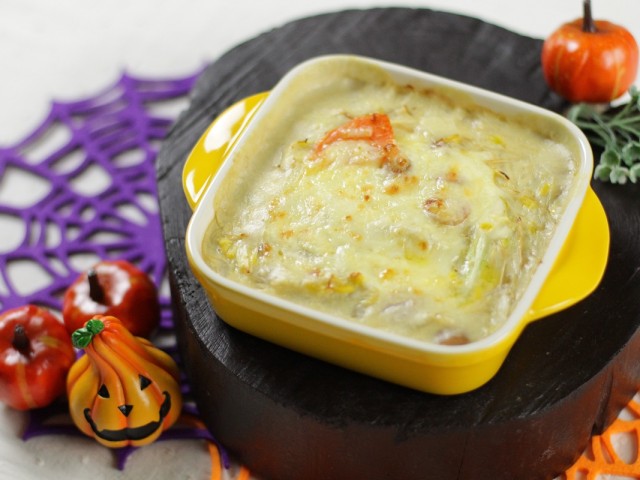 子大豆もやし芽ぐみ×豆乳！大豆イソフラボンたっぷりグラタン風