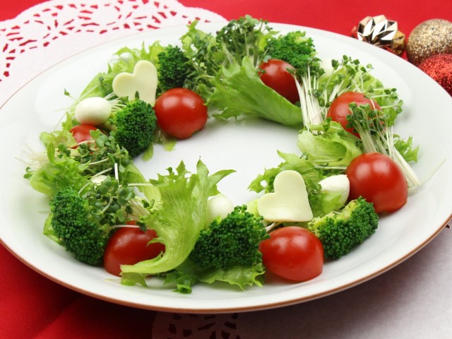 ブロッコリーの親子リースサラダ