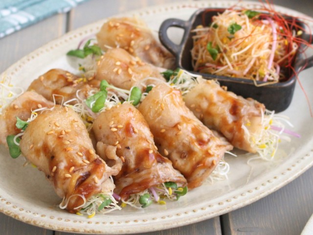 3種スプラウトの豚バラ巻き