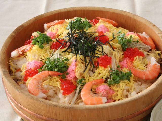 ブロッコリーの新芽 ちらし寿司