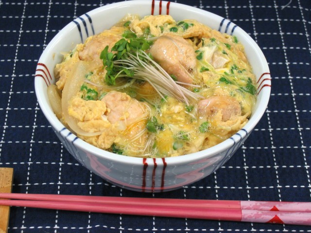 ブロッコリーの新芽 親子丼