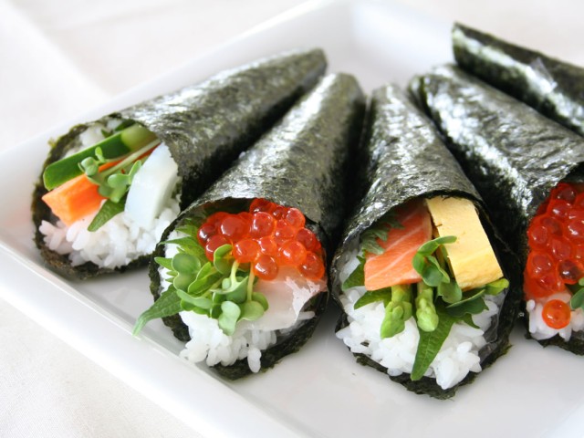 かいわれ大根の手巻き寿司