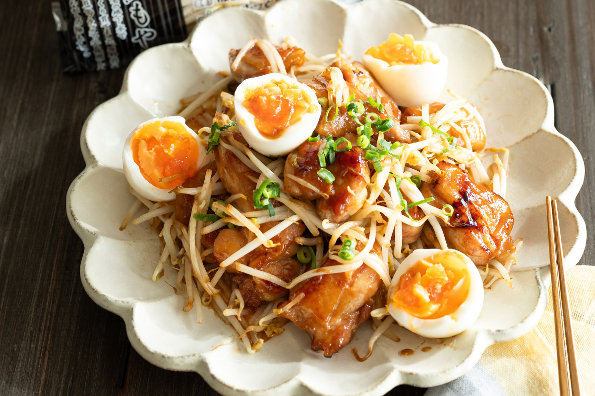 もやしでボリューミー！照り焼きチキン