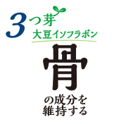 3つ芽 大豆イソフラボン 骨の成分を維持する