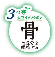 3つ芽 大豆イソフラボン 骨の成分を維持する