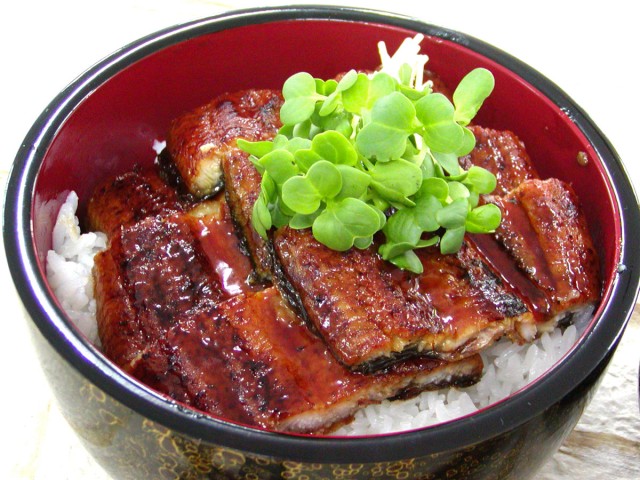 うなぎ丼かいわれのせ