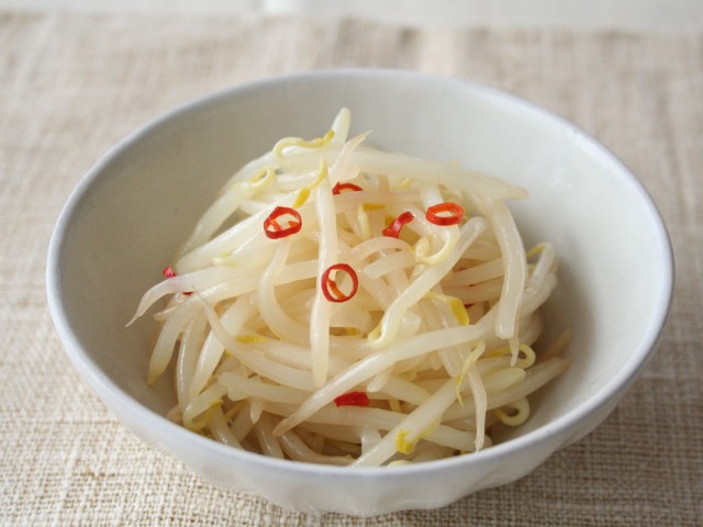 緑豆もやしの白だし和え