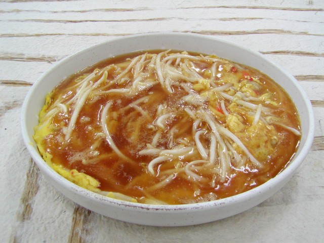 かに玉と緑豆もやし