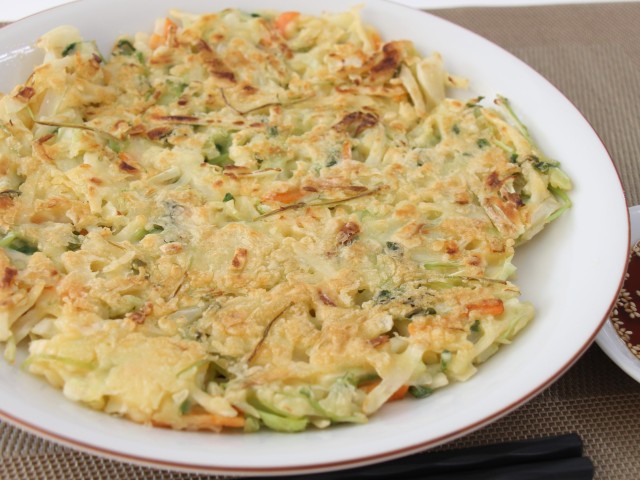 細切り野菜で簡単チヂミ