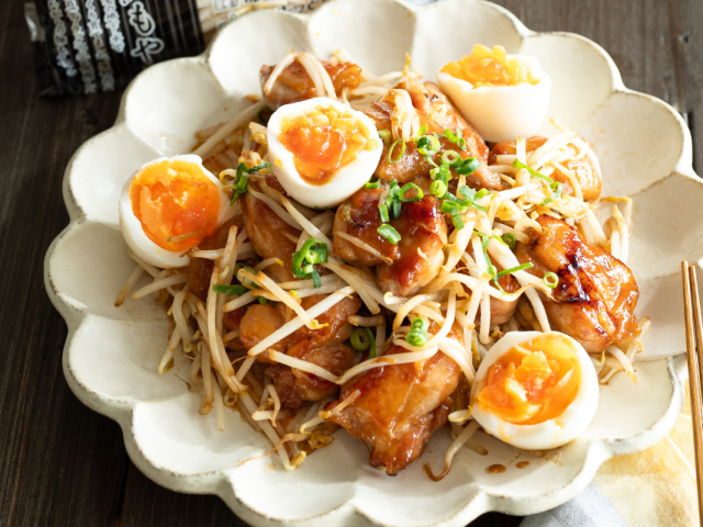 もやしでボリューミー!照り焼きチキン