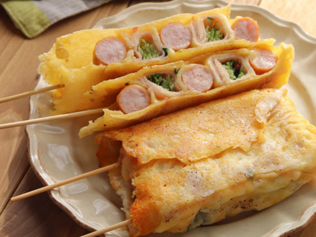 かいわれ大根ロールのチーズソパン