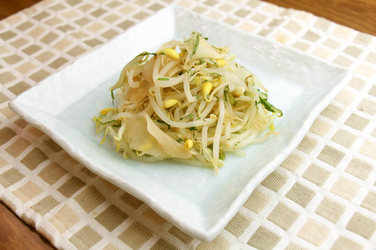 子大豆もやし芽ぐみで”ガリもやし”